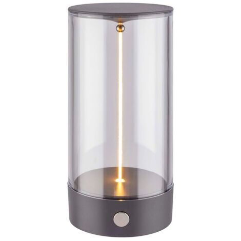 BRILONER - Lampada da tavolo LED senza fili IP44 con touch, CCT, dimmerabile, solare, lampada da comodino, lampada da scrivania senza fili, lampada da scrivania ricaricabile, 11,5x32 cm, beige