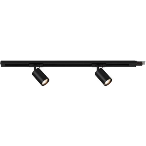 Sistema di binari Briloner Rail, set di prolunga, 2x punti GU10, nero (1/5)