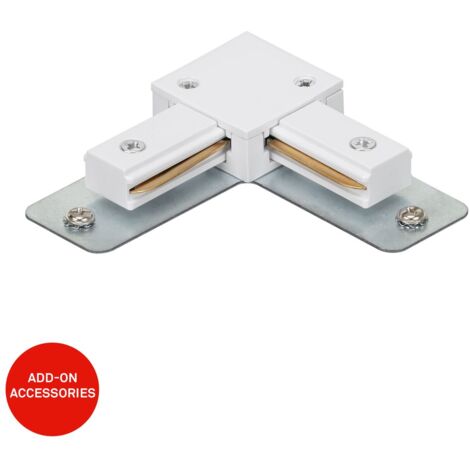 Sistema di binari Briloner Rail, connettore angolare, accessori, bianco
