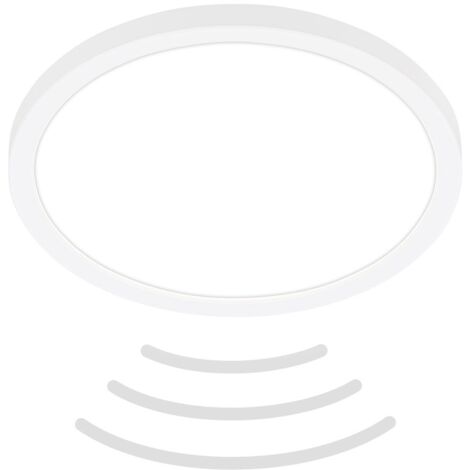 Briloner Move Lampada da soffitto LED IP44, retroilluminazione, rilevatore di movimento, bianco