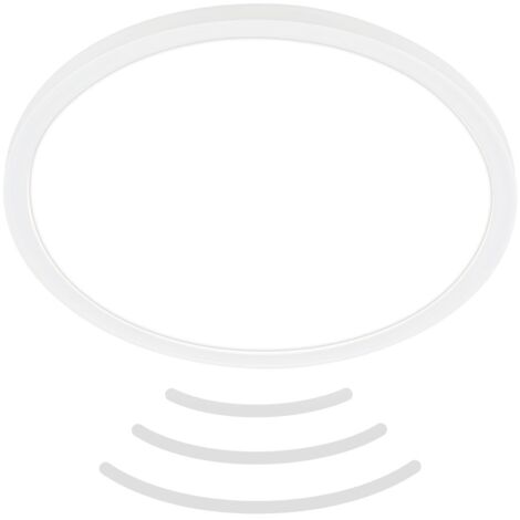 Briloner Move LED soffitto IP44, retroilluminazione, rilevatore di movimento, bianco