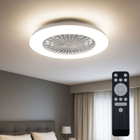 Briloner LED Plafoniera con ventilatore, 5 velocità, colore della luce regolabile, bianco, dimensioni: Ø48,5 x 14,5 cm