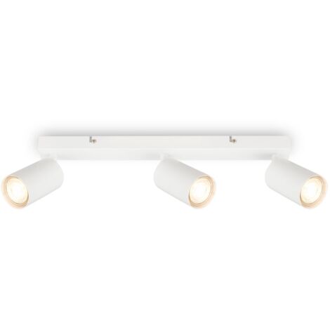 Faretto da soffitto Briloner, orientabile, On/Off tramite interruttore a parete, bianco