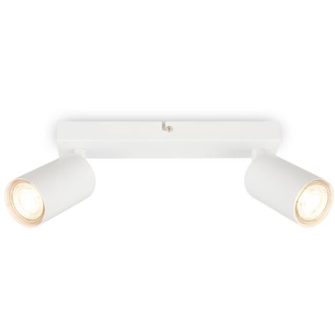 Faretto da soffitto Briloner, orientabile, On/Off tramite interruttore a parete, bianco