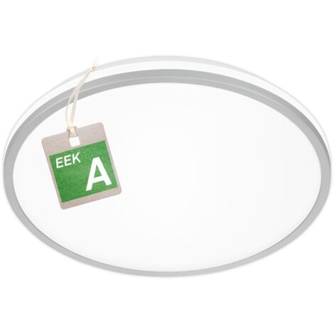 Briloner Lana A Lampada da soffitto a LED, CEE A Sorgente luminosa, luce indiretta, luce bianca neutra, cromo opaco, Ø33 x 6 cm