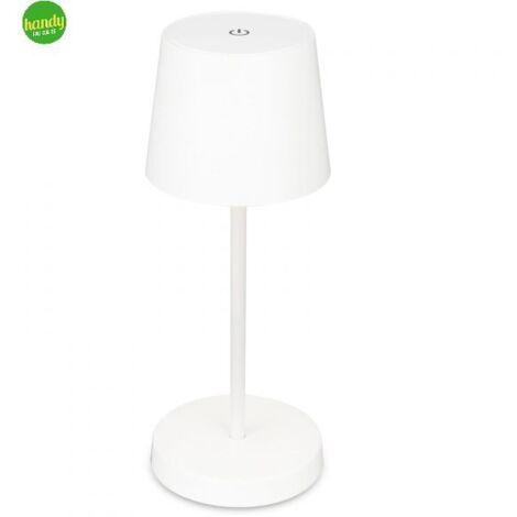 Lampada Da Tavolo Contemporanea Piha Plastica Bianco Led Integrato 2,6W 3000K