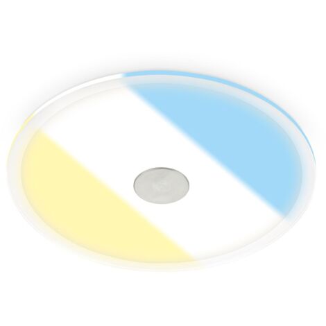 BRILONER VERRE Faretto da incasso LED per bagno, protezione dagli spruzzi d'acqua IP44, interruttore per la temperatura del colore CTS, design piatto, colore argento, 22 x 3,6 cm (1/5)