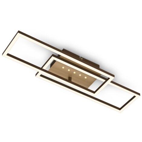 Plafoniera Moderna Frame Dot Metallo Oro Spazzolato Led Integrato 28W 3000K
