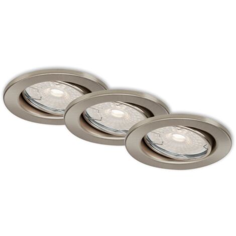 Lampade da incasso a LED dimmerabili orientabili Set da 3 5 W bianco plastica Briloner