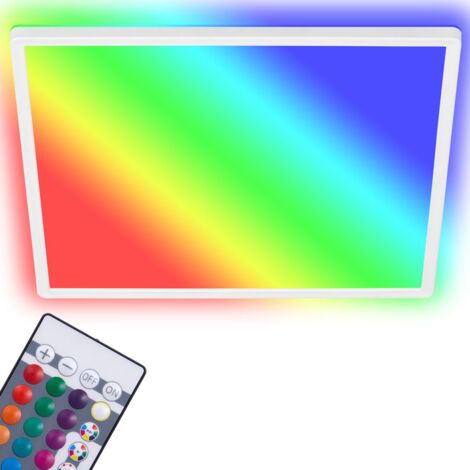 Pannello LED dimmerabile Telecomando RGB Ultrapiatto 15W bianco Plastica Briloner