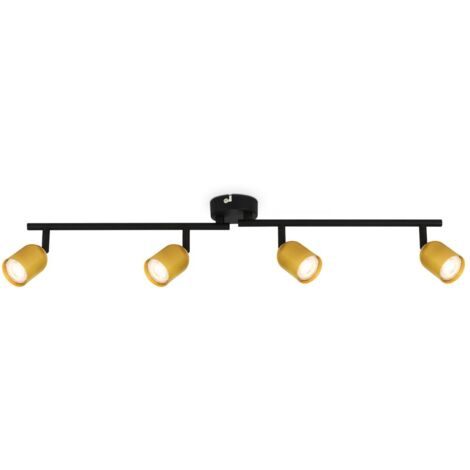 BRILONER lampada da soffitto, orientabile, attacco GU10, nero-oro, 70,5 x 8 x 11 cm (1/5)