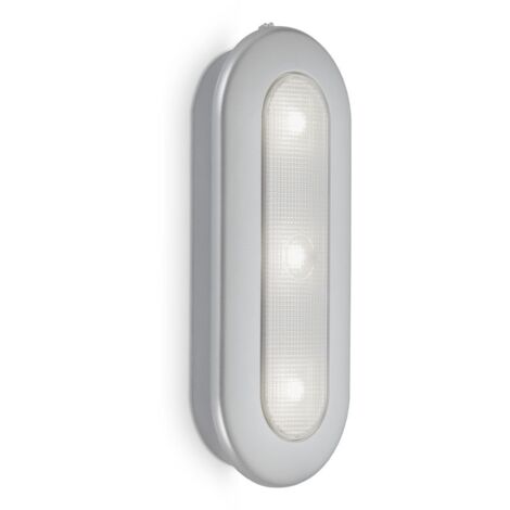 LED Push-Light, 15,2 cm, 0,4 W, argento, Briloner Leuchten (1/5)