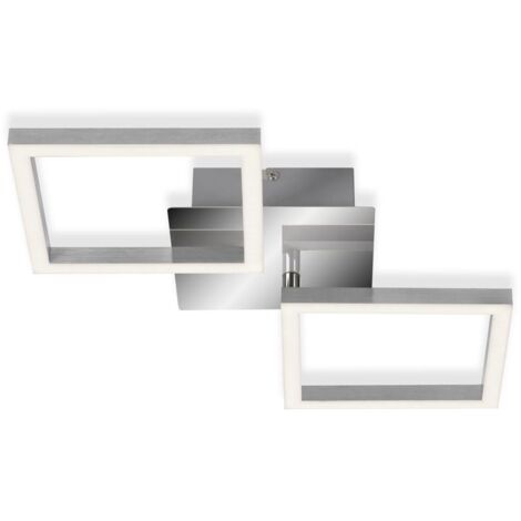 Lampada da soffitto a LED orientabile in metallo e plastica cromato-argento IP20 Briloner