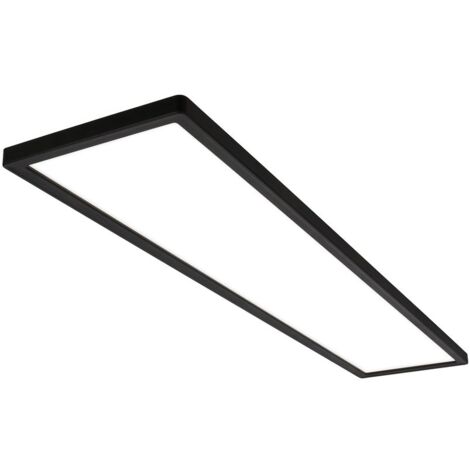 Plafoniera Moderna Tava Plastica Nero Led Integrato 36W 4000K