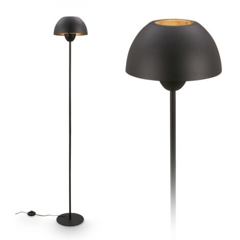 Lampada Da Terra BRILONER Con Interruttore A Pedale | E27 Max 10W, Design Marrone, Altezza 156,5 Cm