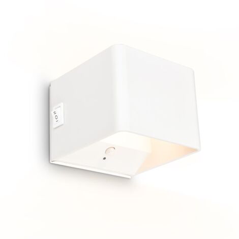 BRILONER - Lampada da parete a LED con batteria e sensore di movimento, sensore crepuscolare, timer da 20 secondi, lampada esterna, applique da esterno, lampada esterna, 15,5x6,5x8,5 cm (HxLxP), nero