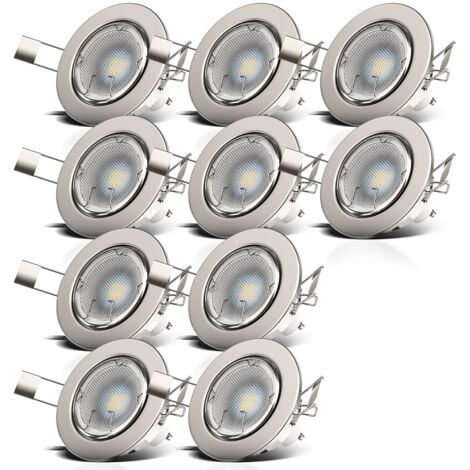 Faretti LED da incasso orientabili da soffitto, include 6