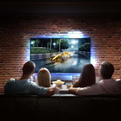 TV LED illuminazione, Striscia LED RGB, LED Stripe, striscia luminosa  dimmerabile autoadesiva 2m 48 LED, telecomando
