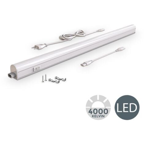 B.K.Licht Lampada sottopensile cucina LED, luce bianca naturale 4000K, LED  integrati da 15W, lunghezza 87.3