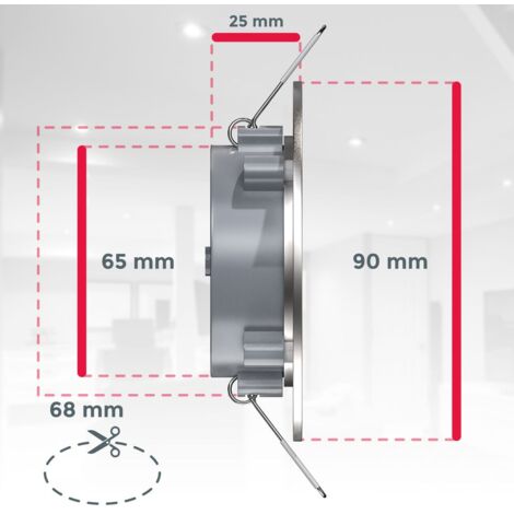 VISION-EL Spot LED encastrable et orientable 230V 5W 380lm 3000K blanc -  763614