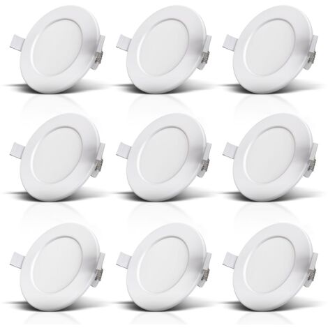Set di 9 apparecchi da incasso a LED bianco 6W