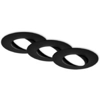 Faretti da incasso a LED, set da 3, IP65, nero, 3xLED-p