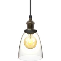 LQCN Lampada da lampadario a Sospensione Circolare Vintage con Gancio Circolare a soffitto Avorio