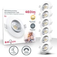 Faretti LED da incasso ultrapiatti IP44, LED integrati 5W, diametro foro  68mm, faretti per bagno ultrasottili