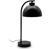 Lampada da scrivania Vintage in metallo nero opaco h 44 cm per