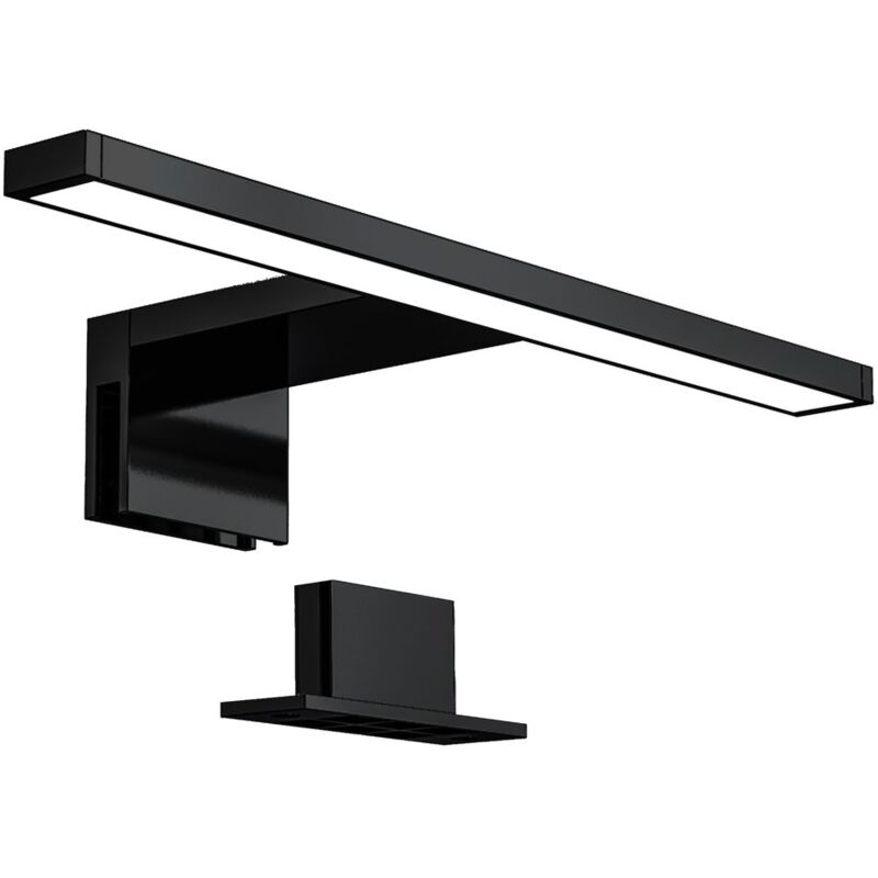 B.K.Licht - Lámpara Espejo de Baño LED IP44, 5W 230V, Pinza + Armario, Blanco Frío 4000k 650lm, 30 x 10.3 x 3.6 cm