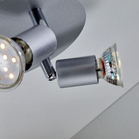 B.K.Licht - Lámpara de techo con 3 Focos LED GU10, focos ajustables y  giratorios para interiores