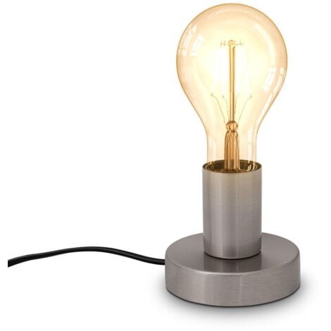 B.K.Licht I Lámpara de mesa Vintage I con interruptor de cable I Lámpara de  cama