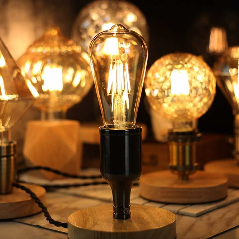 3er Pack ILAMIQI E27 6W Vintage Edison LED Glühbirne Nicht dimmbar ST64 Antike LED Filament Lampe Ersetzt 60W 2700K Warmweiß 3er Pack ILAMIQI E27 6W Vintage Edison LED Glühbirne Nicht dimmbar ST64 Antike LED Filament Lampe Ersetzt 60W 2700K Warmweiß