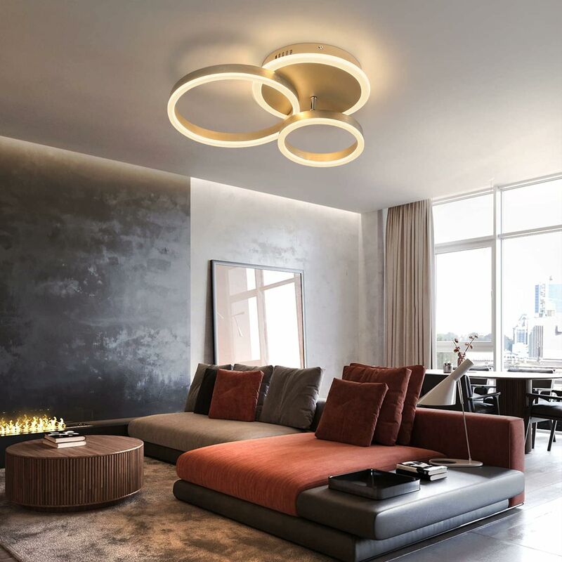 LED Deckenleuchte Dimmbar Deckenlampe, Modern Wohnzimmerlampe mit  Fernbedienung, 52W Schlafzimmerlampe Deckenbeleuchtung für Wohnzimmer  Schlafzimmer Küche Esszimmer und Büro : : Beleuchtung