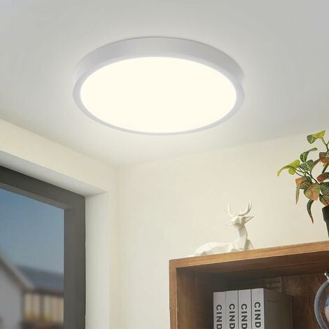 ZMH Led Deckenleuchte Rund Flach Deckenlampe 24W Modern Led Lampe IP44  Wasserfest für Küche Büro Wohnzimmer