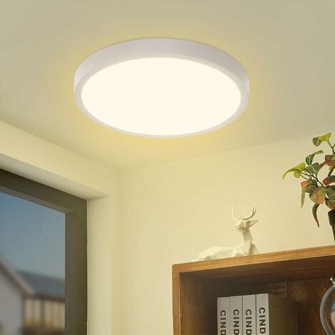ZMH Deckenlampe LED Deckenleuchte Flach - Flurlampe 8W Badlampe Rund Flur  Deckenbeleuchtung Warmeweiß Schlafzimmerlampe Klein Badezimmerlampe IP44