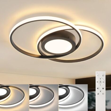 BRILLIANT Lampe, Quon schwarz, Deckenleuchte 23W LED (2300lm, Metall/ Wand- A und integriert, 3000K), 40x40cm LED 1x Kunststoff