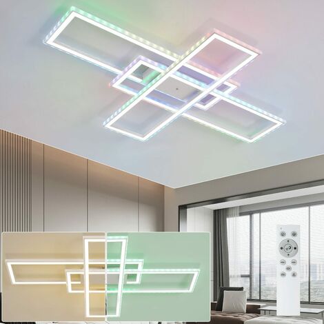 LED Deckenleuchte Glas Wohnzimmerleuchte quadratisch Modern