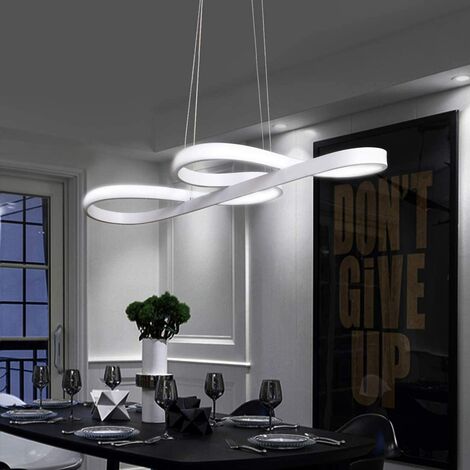 24W LED Esszimmer Decken Hänge Leuchte Pendel Lampe silber verstellbar & dimmbar 