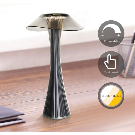 ZMH LED Tischlampe Touch Dimmbar mit Akku Nachttischlampe Innen und Aussen  Beleuchtung Tagbare Tischleuchte Aufladen mit USB Schlummerlicht