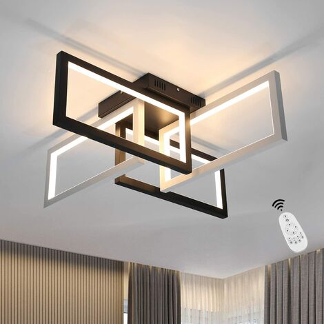 LED Deckenleuchte Wohnzimmer Deckenlampe Bad Küche Wellenoptik mit Fernbedienung