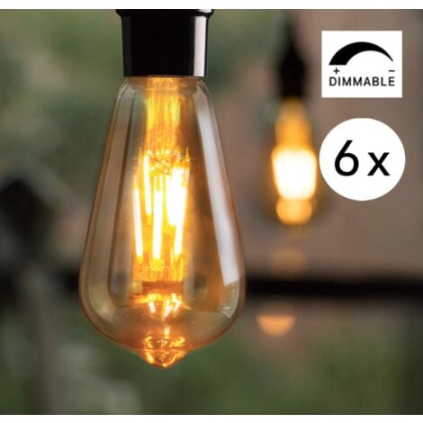 LED Lampe G95 E27 5W 1800K gelb 3-stufig dimmbar