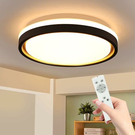 LED Deckenleuchte Wohnzimmer Dimmbar Deckenlampe mit Fernbedienung 60cm 220V DE 