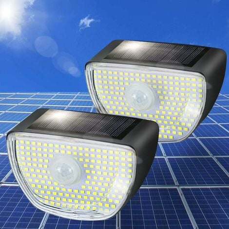 74 LED Solarlampe Solarleuchte Außen Solarstrahler mit Bewegungsmelder Licht
