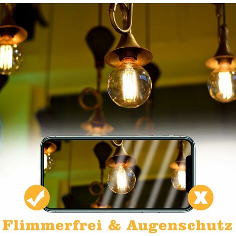 ZMH 6 Stück LED Gluehbirne E14 Vintage Lampe - G45 Leuchtmittel edison  Light Bulb 2700K 4W Glühlampe