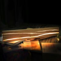 ZMH Holz Wandleuchte LED 8W Wandlampe innen Holz Nachtlampe Nachtlampe warmweiss fuer Schlafzimmer Flur Treppe Innenbeleuchtung [Energieklasse A++]-50cm