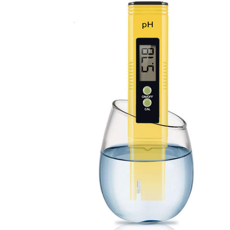 PH-mètre numérique, pH-mètre 0.01 PH testeur de qualité de l'eau haute précision avec plage de mesure 0-14 PH pour le testeur de pH de l'eau potable, de piscine et d'aquarium domestique
