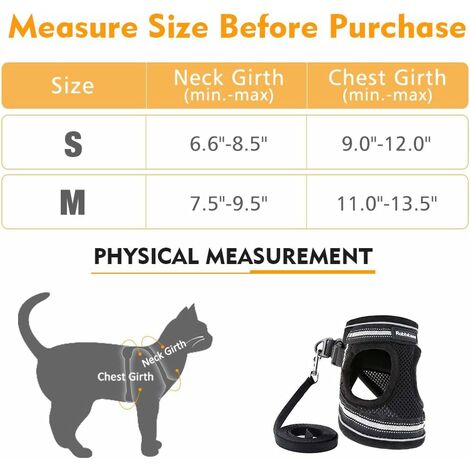 Harnais Chat Avec Laisse Harnais Respirant Pour Chaton Avec Bandes Reflechissantes Gilet Noir Reglables Facile A