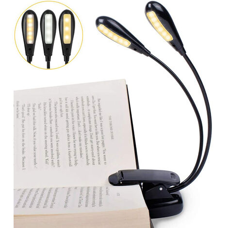 parallel bericht advocaat Lampe de livre rechargeable à 14 LED, lampe de lecture à clip sur lit, lampe  de