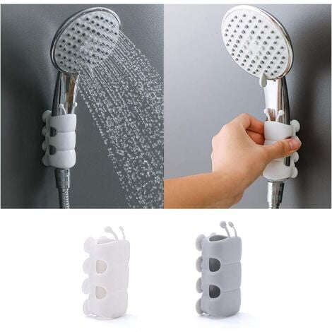 Support de Douche à Main Remplaçable à Ventouse à Adsorbabilité Sans Percage Ventouse Support Mural Douchette Douche Salle de Bain Support de Pommeau de Douche Fixation Murale